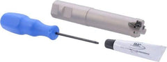 Iscar - 1" Cut Diam, 0.04" Max Depth, 1" Shank Diam, Weldon Shank Indexable High-Feed End Mill - Screw Holding Method, H600 WXCU 05 Insert, FF EWX-05 Toolholder, Through Coolant - Eagle Tool & Supply