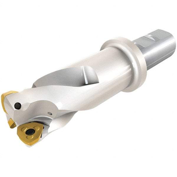 Iscar - 25mm Cut Diam, 0.059" Max Depth, 25mm Shank Diam, Weldon Shank Indexable High-Feed End Mill - Screw Holding Method, FF WOMT/WOCT, FF WOMW Insert, FF EW Toolholder, Through Coolant - Eagle Tool & Supply