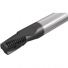 Iscar - 1/4-18 NPTF, 0.3937" Cutting Diam, 4 Flute, Solid Carbide Helical Flute Thread Mill - Internal/External Thread, 16.2mm LOC, 73mm OAL, 10mm Shank Diam - Eagle Tool & Supply