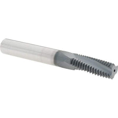 Iscar - 7/16-20 UNF, 0.312" Cutting Diam, 3 Flute, Solid Carbide Helical Flute Thread Mill - Internal Thread, 0.83" LOC, 2-1/2" OAL, 5/16" Shank Diam - Eagle Tool & Supply