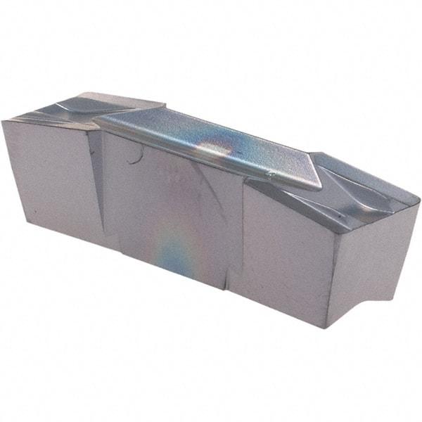 Iscar - 800040GIF E Grade IC908, 8mm Cutting Width Carbide Grooving Insert - 0.5mm Max Depth of Cut, Neutral, 0.4mm Corner Radius, TiAlN Finish - Eagle Tool & Supply