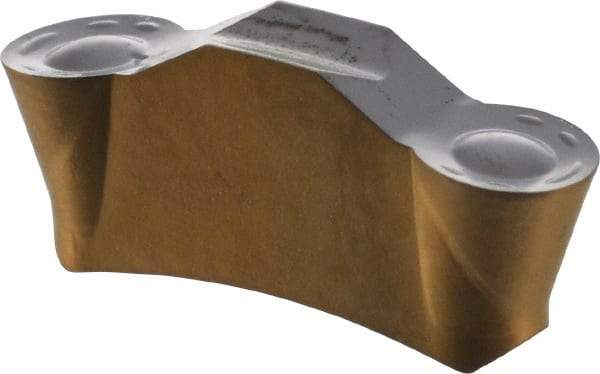Iscar - 525TGMF Grade IC830, 5mm Cutting Width Carbide Grooving Insert - 2.5mm Max Depth of Cut, Neutral, 2.5mm Corner Radius, TiAlN Finish - Eagle Tool & Supply