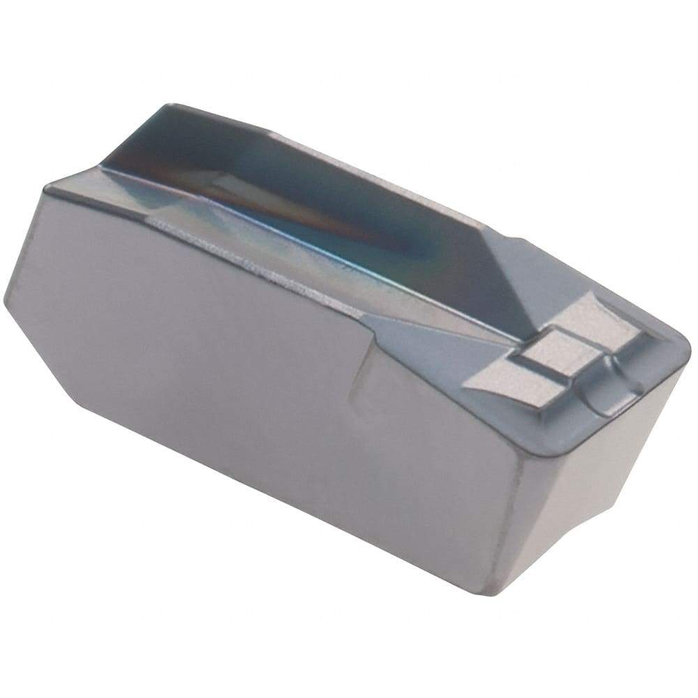 Iscar - 608GIMN Grade IC907, 6mm Cutting Width Carbide Grooving Insert - 2.4mm Max Depth of Cut, Neutral, 0.8mm Corner Radius, TiAlN Finish - Eagle Tool & Supply