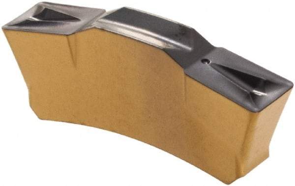 Iscar - 404TGMF Grade IC830, 4mm Cutting Width Carbide Grooving Insert - 2.4mm Max Depth of Cut, Neutral, 0.4mm Corner Radius, TiAlN Finish - Eagle Tool & Supply