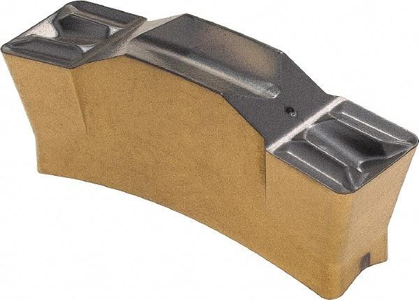 Iscar - 635080TGMF Grade IC808, 6.35mm Cutting Width Carbide Grooving Insert - 3.8mm Max Depth of Cut, Neutral, 0.8mm Corner Radius, TiAlN Finish - Eagle Tool & Supply