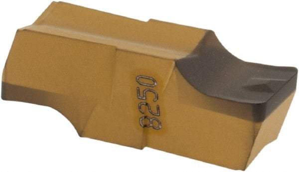 Iscar - 478055GIPI Grade IC8250, 4.78mm Cutting Width Carbide Grooving Insert - Neutral, 0.55mm Corner Radius, TiCN/Al2O3/TiN Finish - Eagle Tool & Supply