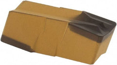 Iscar - 500060GIF E Grade IC8250, 5mm Cutting Width Carbide Grooving Insert - 3mm Max Depth of Cut, Neutral, 0.6mm Corner Radius, TiCN/Al2O3/TiN Finish - Eagle Tool & Supply