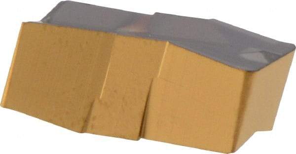 Iscar - 478055GIP E Grade IC808, 4.78mm Cutting Width Carbide Grooving Insert - 2.8mm Max Depth of Cut, Neutral, 0.55mm Corner Radius, TiAlN Finish - Eagle Tool & Supply