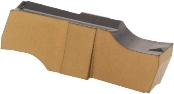 Iscar - 270010GIPI Grade IC830, 2.7mm Cutting Width Carbide Grooving Insert - Neutral, 0.1mm Corner Radius, TiAlN Finish - Eagle Tool & Supply