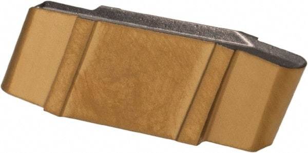 Iscar - 200100GIP Grade IC830, 2mm Cutting Width Carbide Grooving Insert - 3mm Max Depth of Cut, Neutral, 1mm Corner Radius, TiAlN Finish - Eagle Tool & Supply