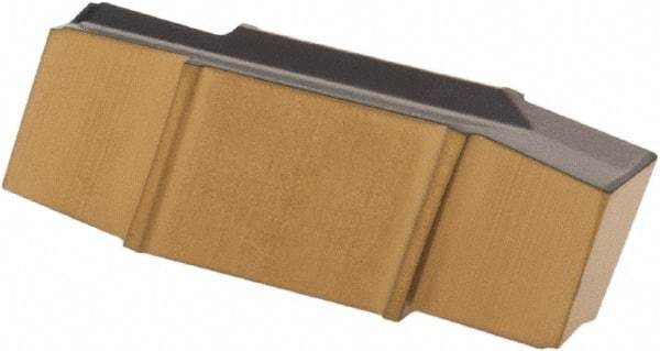 Iscar - 222015GIP Grade IC830, 2.22mm Cutting Width Carbide Grooving Insert - 3.5mm Max Depth of Cut, Neutral, 0.15mm Corner Radius, TiAlN Finish - Eagle Tool & Supply