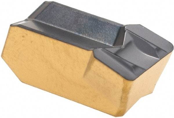 Iscar - 808GIMF Grade IC808, 8mm Cutting Width Carbide Grooving Insert - 4.8mm Max Depth of Cut, Neutral, 0.8mm Corner Radius, TiAlN Finish - Eagle Tool & Supply
