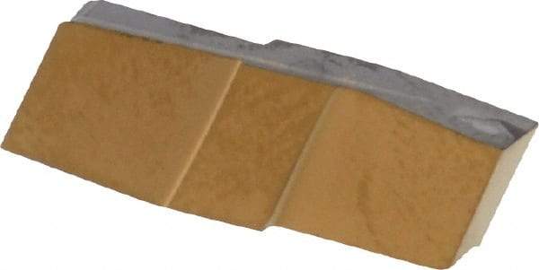 Iscar - 270010GIP Grade IC830, 2.7mm Cutting Width Carbide Grooving Insert - 13mm Max Depth of Cut, Neutral, 0.1mm Corner Radius, TiAlN Finish - Eagle Tool & Supply