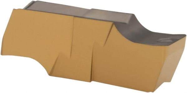 Iscar - 400040GIPI E Grade IC830, 4mm Cutting Width Carbide Grooving Insert - 2mm Max Depth of Cut, Neutral, 0.4mm Corner Radius, TiAlN Finish - Eagle Tool & Supply