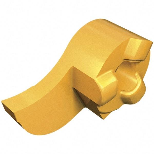 Iscar - 1115300020GIQL Grade IC528, 3mm Cutting Width Carbide Grooving Insert - 0.75mm Max Depth of Cut, Left Hand, 0.2mm Corner Radius, TiCN/TiN Finish - Eagle Tool & Supply