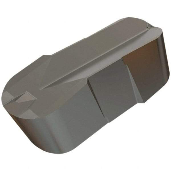 Iscar - 400200GIP E Grade IC807, 4mm Cutting Width Carbide Grooving Insert - 2mm Max Depth of Cut, Neutral, 2mm Corner Radius, TiAlN Finish - Eagle Tool & Supply