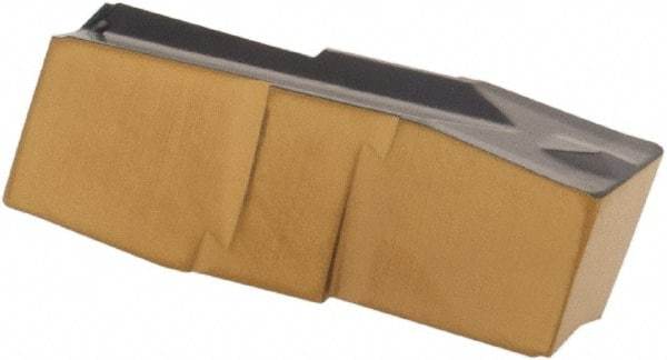 Iscar - 300020GIP E Grade IC807, 3mm Cutting Width Carbide Grooving Insert - 1.8mm Max Depth of Cut, Neutral, 0.2mm Corner Radius, TiAlN Finish - Eagle Tool & Supply
