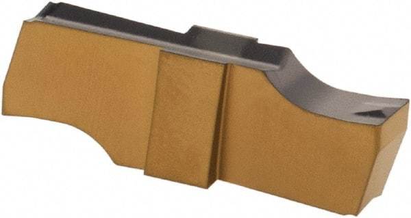 Iscar - 239015GIPI Grade IC808, 2.39mm Cutting Width Carbide Grooving Insert - 6.4mm Max Depth of Cut, Neutral, 0.15mm Corner Radius, TiAlN Finish - Eagle Tool & Supply