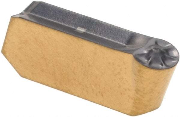 Iscar - 420GIMY Grade IC808, 4mm Cutting Width Carbide Grooving Insert - 2mm Max Depth of Cut, Neutral, 2mm Corner Radius, TiAlN Finish - Eagle Tool & Supply