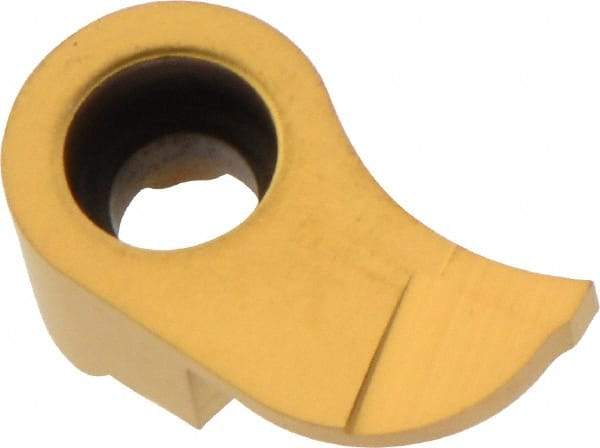 Iscar - 1115150005GIQR Grade IC528, 1.5mm Cutting Width Carbide Grooving Insert - 0.4mm Max Depth of Cut, Right Hand, 0.05mm Corner Radius, TiCN/TiN Finish - Eagle Tool & Supply
