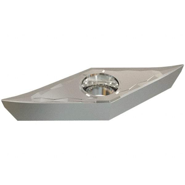 Iscar - VCGT333 AS Grade IC520 Carbide Turning Insert - TiCN/TiN Finish, 35° Diamond, 3/8" Inscr Circle, 3/16" Thick, 3/64" Corner Radius - Eagle Tool & Supply
