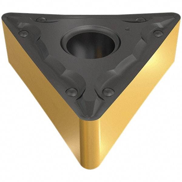 Iscar - TNMG332 PF Grade IC8150 Carbide Turning Insert - TiCN/Al2O3 Finish, 60° Triangle, 3/8" Inscr Circle, 3/16" Thick, 1/32" Corner Radius - Eagle Tool & Supply