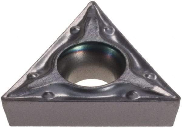 Iscar - TCMT2-0 PF Grade IC907 Carbide Turning Insert - TiAlN Finish, 60° Triangle, 1/4" Inscr Circle, 3/32" Thick, 0.008" Corner Radius - Eagle Tool & Supply