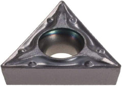 Iscar - TCMT2-0 PF Grade IC907 Carbide Turning Insert - TiAlN Finish, 60° Triangle, 1/4" Inscr Circle, 3/32" Thick, 0.008" Corner Radius - Eagle Tool & Supply