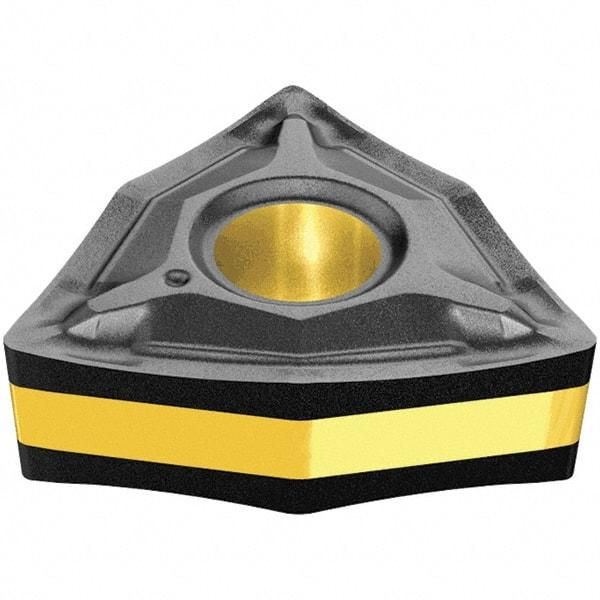 Iscar - WNMG433 WG Grade IC5005 Carbide Turning Insert - TiCN/Al2O3/TiN Finish, 80° Trigon, 1/2" Inscr Circle, 3/16" Thick, 3/64" Corner Radius - Eagle Tool & Supply