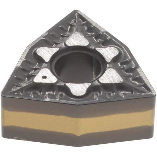 Iscar - WNMG331 GN Grade IC8250 Carbide Turning Insert - TiCN/Al2O3/TiN Finish, 80° Trigon, 3/8" Inscr Circle, 3/16" Thick, 1/64" Corner Radius - Eagle Tool & Supply