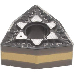Iscar - WNMG331 GN Grade IC8250 Carbide Turning Insert - TiCN/Al2O3/TiN Finish, 80° Trigon, 3/8" Inscr Circle, 3/16" Thick, 1/64" Corner Radius - Eagle Tool & Supply