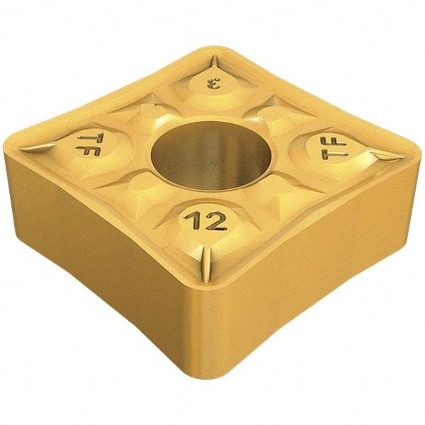 Iscar - QNMG331 TF Grade IC8250 Carbide Turning Insert - TiCN/Al2O3/TiN Finish, 80° Square, 3/8" Inscr Circle, 3/16" Thick, 1/64" Corner Radius - Eagle Tool & Supply