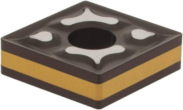 Iscar - CNMG321 TF Grade IC8250 Carbide Turning Insert - TiCN/Al2O3/TiN Finish, 80° Diamond, 3/8" Inscr Circle, 1/8" Thick, 1/64" Corner Radius - Eagle Tool & Supply