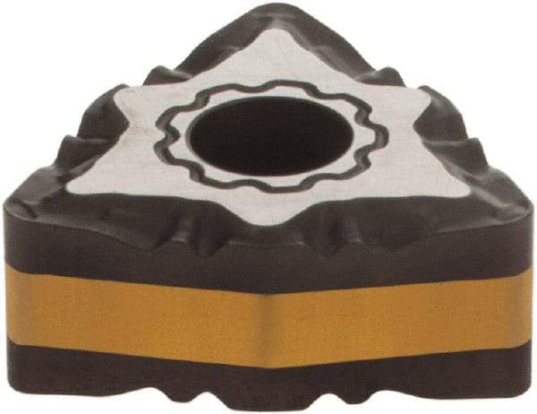 Iscar - WNMG332 F3P Grade IC8250 Carbide Turning Insert - TiCN/Al2O3/TiN Finish, 80° Trigon, 3/8" Inscr Circle, 3/16" Thick, 1/32" Corner Radius - Eagle Tool & Supply