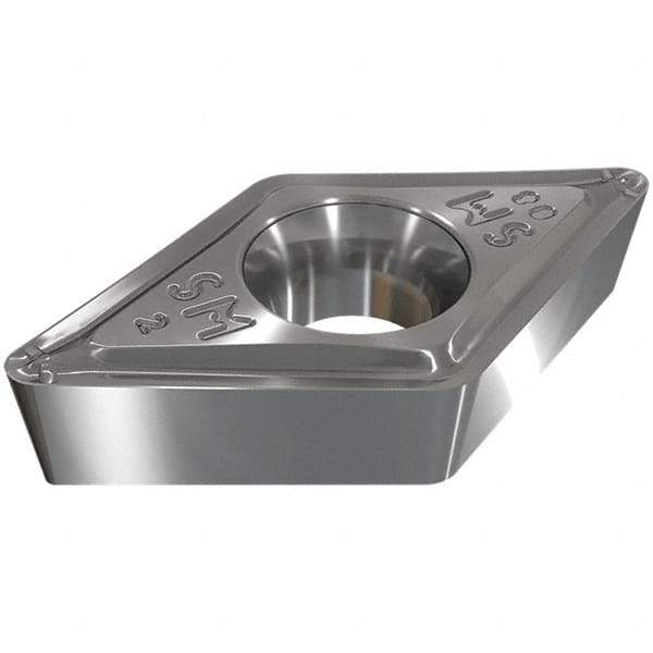 Iscar - DCMT2-1 SM Grade IC8150 Carbide Turning Insert - TiCN/Al2O3 Finish, 55° Diamond, 1/4" Inscr Circle, 3/32" Thick, 1/64" Corner Radius - Eagle Tool & Supply