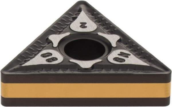Iscar - TNMG432 GN Grade IC8250 Carbide Turning Insert - TiCN/Al2O3/TiN Finish, 60° Triangle, 1/2" Inscr Circle, 3/16" Thick, 1/32" Corner Radius - Eagle Tool & Supply