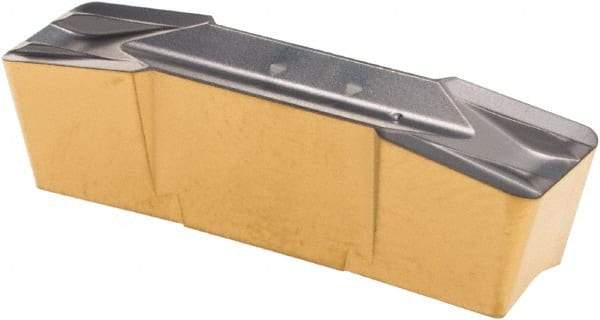 Iscar - 800120GIF E Grade IC808, 8mm Cutting Width Carbide Grooving Insert - 4.8mm Max Depth of Cut, Neutral, 1.2mm Corner Radius, TiAlN Finish - Eagle Tool & Supply