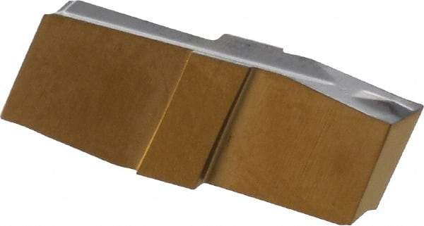 Iscar - 239015GIP Grade IC830, 2.39mm Cutting Width Carbide Grooving Insert - 4.7mm Max Depth of Cut, Neutral, 0.15mm Corner Radius, TiAlN Finish - Eagle Tool & Supply