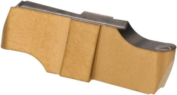 Iscar - 239120GIPI Grade IC830, 2.39mm Cutting Width Carbide Grooving Insert - 6.4mm Max Depth of Cut, Neutral, 1.2mm Corner Radius, TiAlN Finish - Eagle Tool & Supply