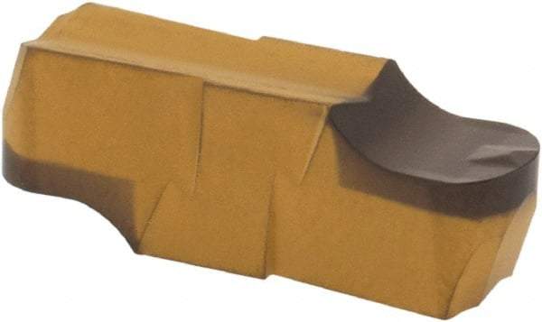 Iscar - 396198GIPI Grade IC8250, 3.96mm Cutting Width Carbide Grooving Insert - Neutral, 1.98mm Corner Radius, TiCN/Al2O3/TiN Finish - Eagle Tool & Supply