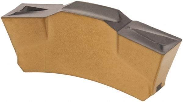 Iscar - 402TGMF Grade IC830, 4mm Cutting Width Carbide Grooving Insert - 2.4mm Max Depth of Cut, Neutral, 0.2mm Corner Radius, TiAlN Finish - Eagle Tool & Supply