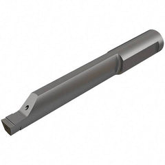 Iscar - 4mm Groove Width, 16mm Min Hole Diam, 10mm Max Hole Depth, Face Grooving Tool - 30mm OAL, Solid Carbide, TiAlN/TiN Finish - Exact Industrial Supply