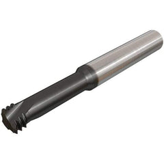 Iscar - 3/8-16 UNC, 0.2638" Cutting Diam, 3 Flute, Solid Carbide Helical Flute Thread Mill - Internal Thread, 22mm LOC, 64mm OAL, 8mm Shank Diam - Eagle Tool & Supply