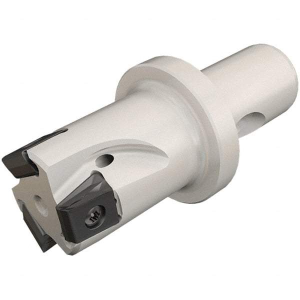 Iscar - 32mm Cut Diam, 12.5mm Max Depth of Cut, 53mm OAL, Indexable Square Shoulder Helical End Mill - T490 LN.T 13.. Inserts, CF4 Modular Connection, 90° Lead Angle, Through Coolant, Series Helitang - Eagle Tool & Supply
