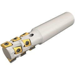 Iscar - 16mm Cut Diam, 24mm Max Depth of Cut, 16mm Shank Diam, 80mm OAL, Indexable Square Shoulder End Mill - T290 LN.T 0502 Inserts, Cylindrical Shank, 90° Lead Angle, Through Coolant, Series SumoMill - Eagle Tool & Supply