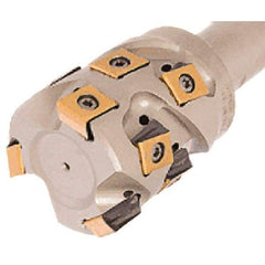 Iscar - 50mm Cut Diam, 59mm Max Depth of Cut, 73mm OAL, Indexable Square Shoulder End Mill - T490 LN.T 1306 Inserts, CF4 Modular Connection, 90° Lead Angle, Through Coolant, Series Helitang - Eagle Tool & Supply