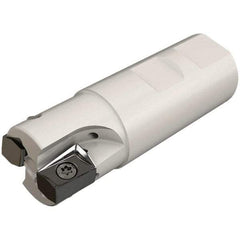 Iscar - 40mm Cut Diam, 16.3mm Max Depth of Cut, 32mm Shank Diam, 130mm OAL, Indexable Square Shoulder Helical End Mill - H490 ANKX 17.. Inserts, Cylindrical Shank, 90° Lead Angle, Through Coolant, Series Helido - Eagle Tool & Supply