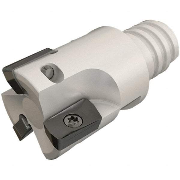 Iscar - 3/4" Cut Diam, 0.303" Max Depth of Cut, 0.85" OAL, Indexable Square Shoulder End Mill - HP ANKT 0702.. Inserts, T12 Modular Connection, 90° Lead Angle, Series Heliplus, Multimaster - Eagle Tool & Supply