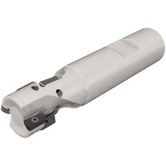 Iscar - 1-1/4" Cut Diam, 1.4" Max Depth of Cut, 1-1/4" Shank Diam, 4.3" OAL, Indexable Square Shoulder End Mill - HP ANK-07.. Inserts, Weldon Shank, 90° Lead Angle, Series Heliplus - Eagle Tool & Supply