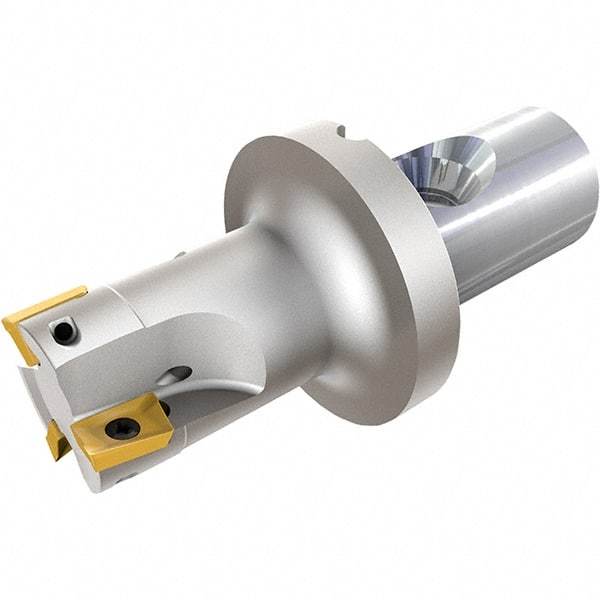 Iscar - 1" Cut Diam, 0.56" Max Depth of Cut, 1.89" OAL, Indexable Square Shoulder End Mill - HM90 ADKT 1505.. Inserts, CF4 Modular Connection, 90° Lead Angle, Through Coolant, Series ClickFit, Heli2000 - Eagle Tool & Supply